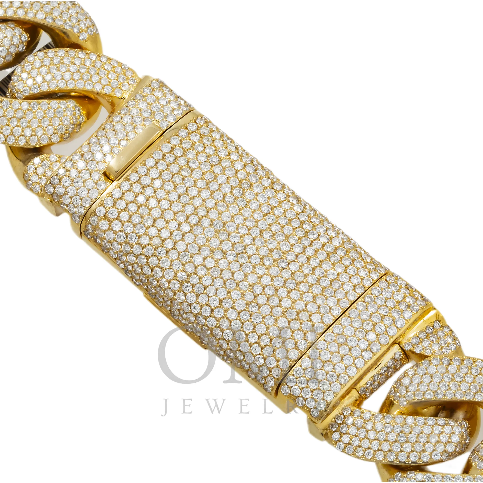 10K GOLD DIAMOND SOLID 32MM CUBAN LINK CHAIN 98.95 CT