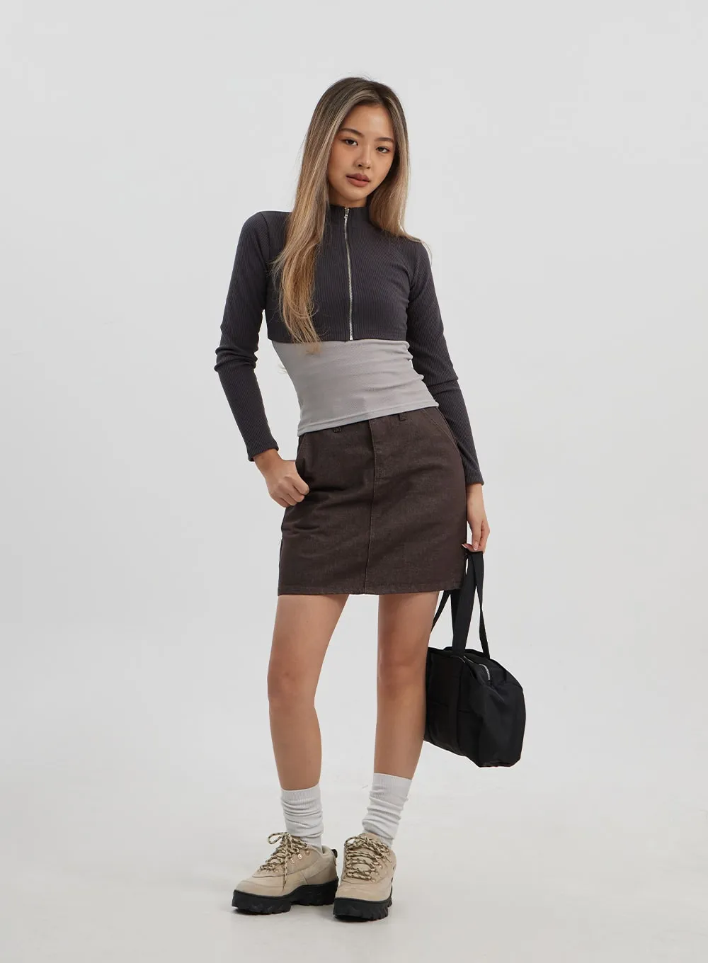 A-Line High Waist Mini Skirt CJ326