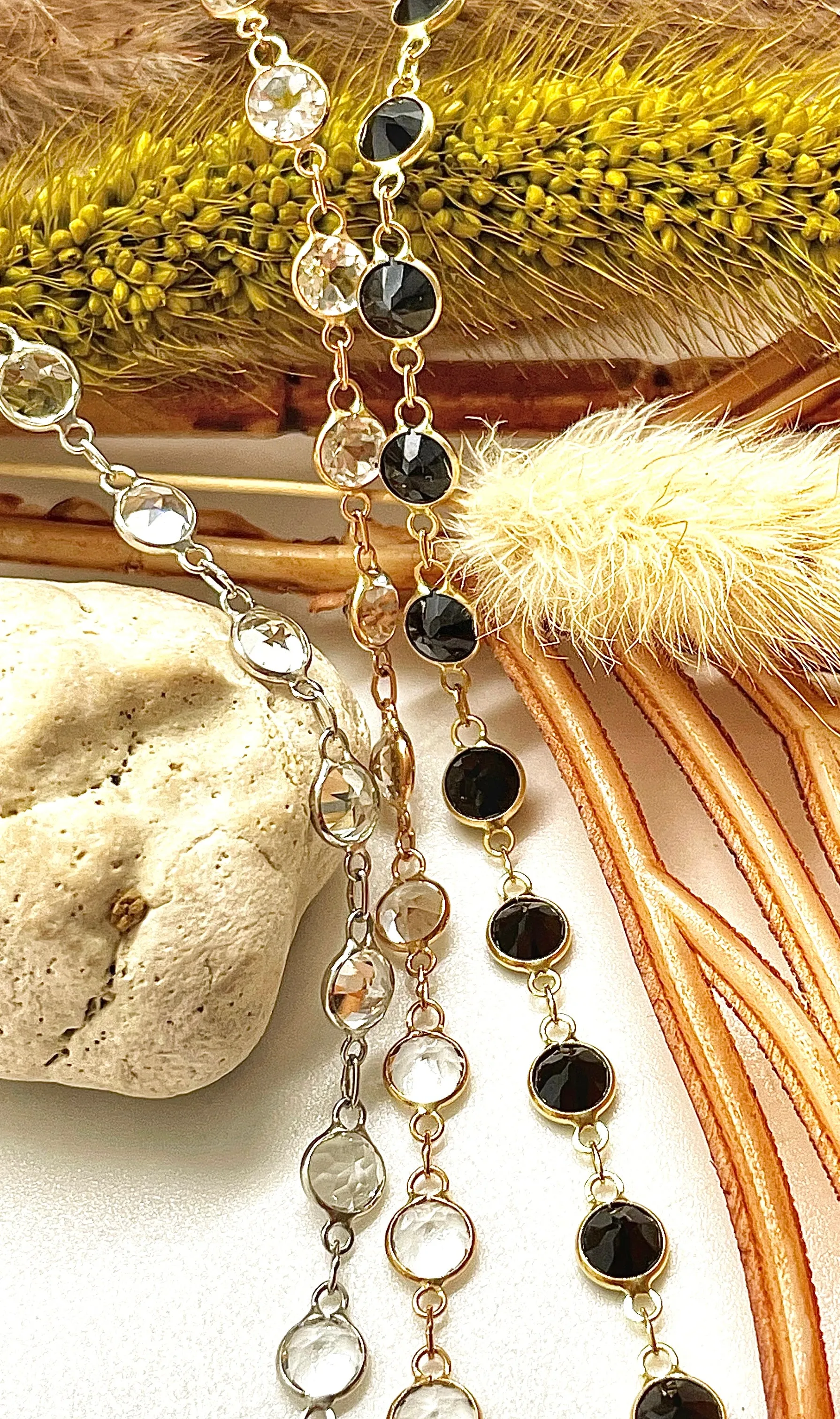 ACE 14KT GOLD & BLACK SPINEL BRACELET