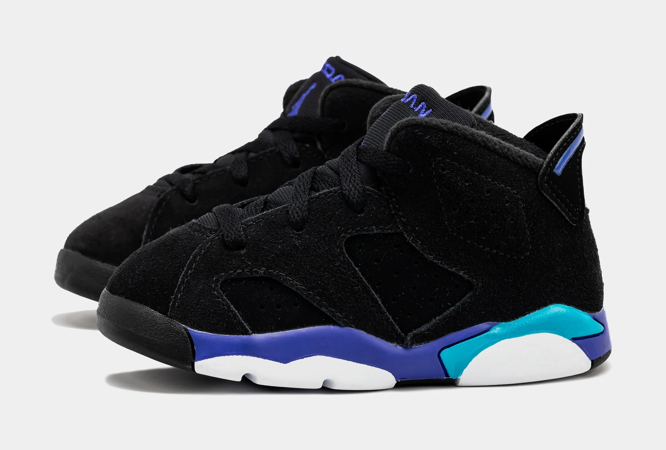 Air Jordan 6 Retro Aqua Infant Toddler Lifestyle Shoes (Black/Aquatone/Bright Concord)