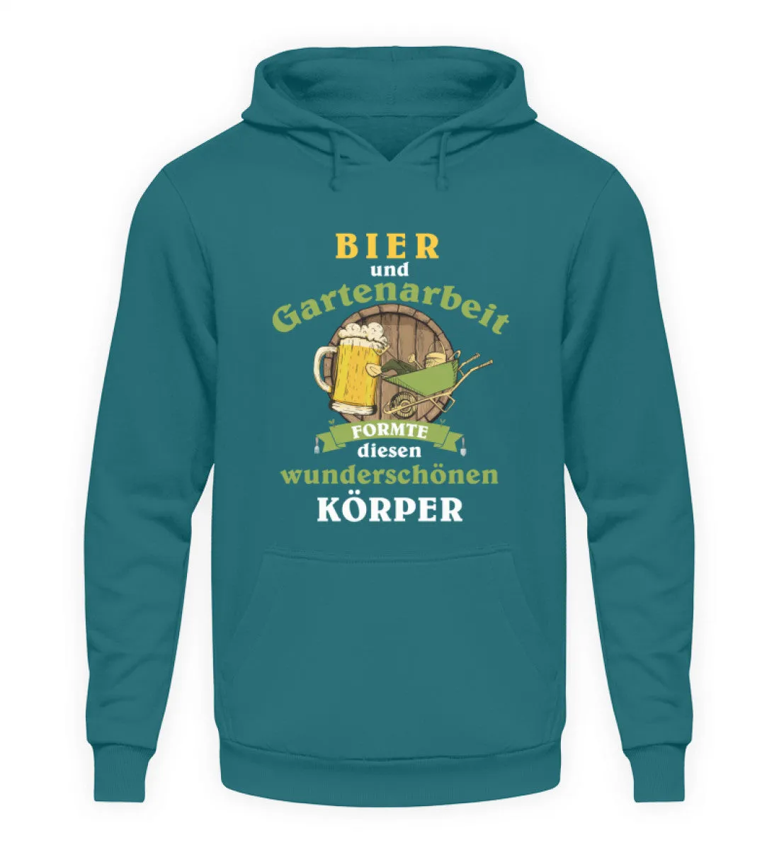 Bier und Gartenarbeit formte diesen wunderschönen Körper  - Unisex Kapuzenpullover Hoodie