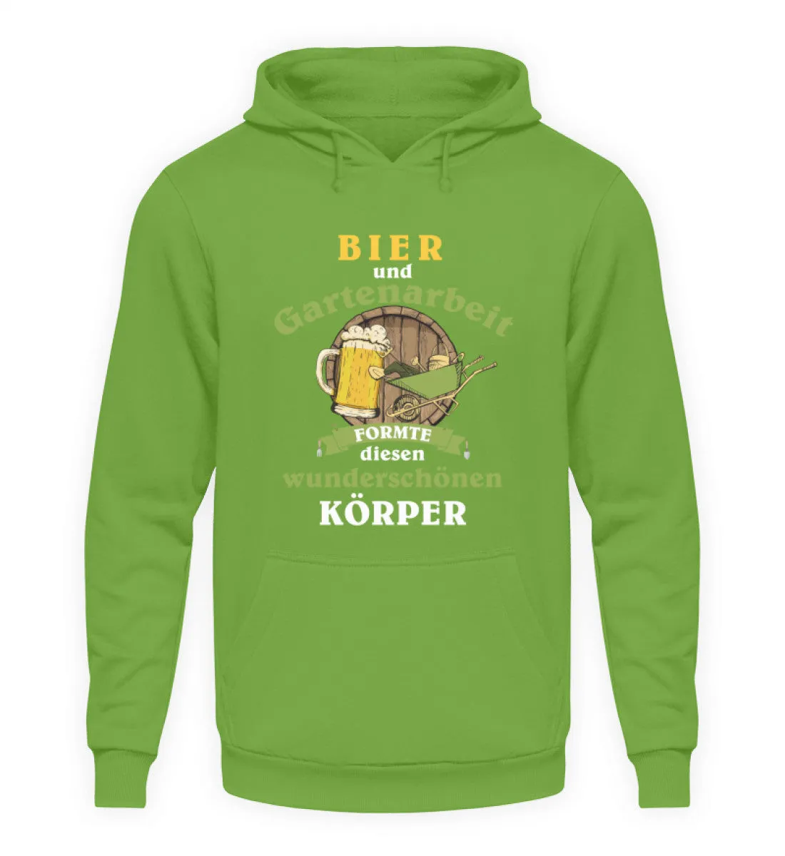 Bier und Gartenarbeit formte diesen wunderschönen Körper  - Unisex Kapuzenpullover Hoodie