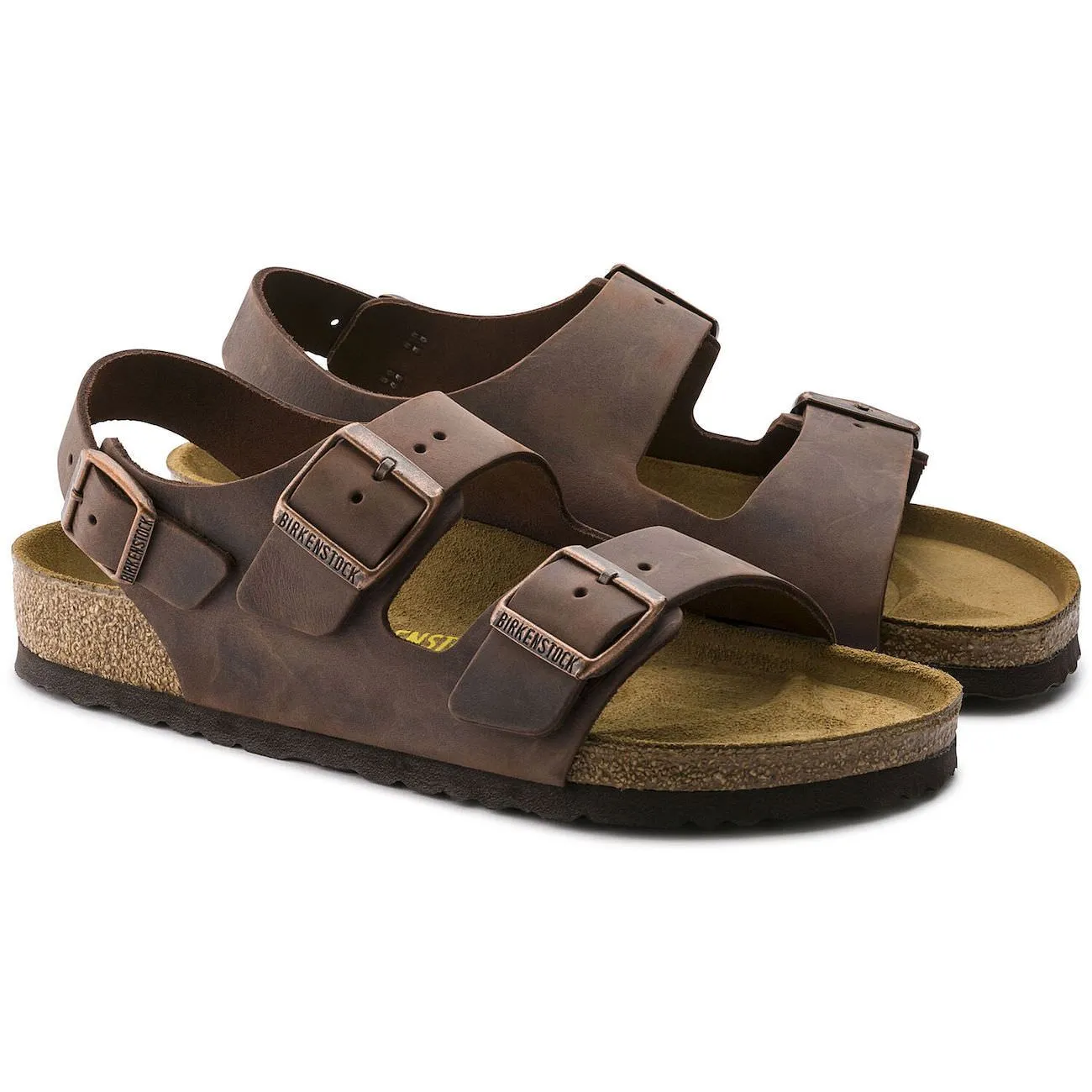 Birkenstock Classic, Milano, Natural Leather, Regular Fit, Habana