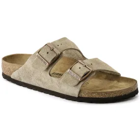 Birkenstock UNISEX Arizona Suede Leather (Taupe - Wide Fit)