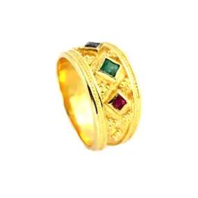 Byzantine Trilogy 18K Gold Ring