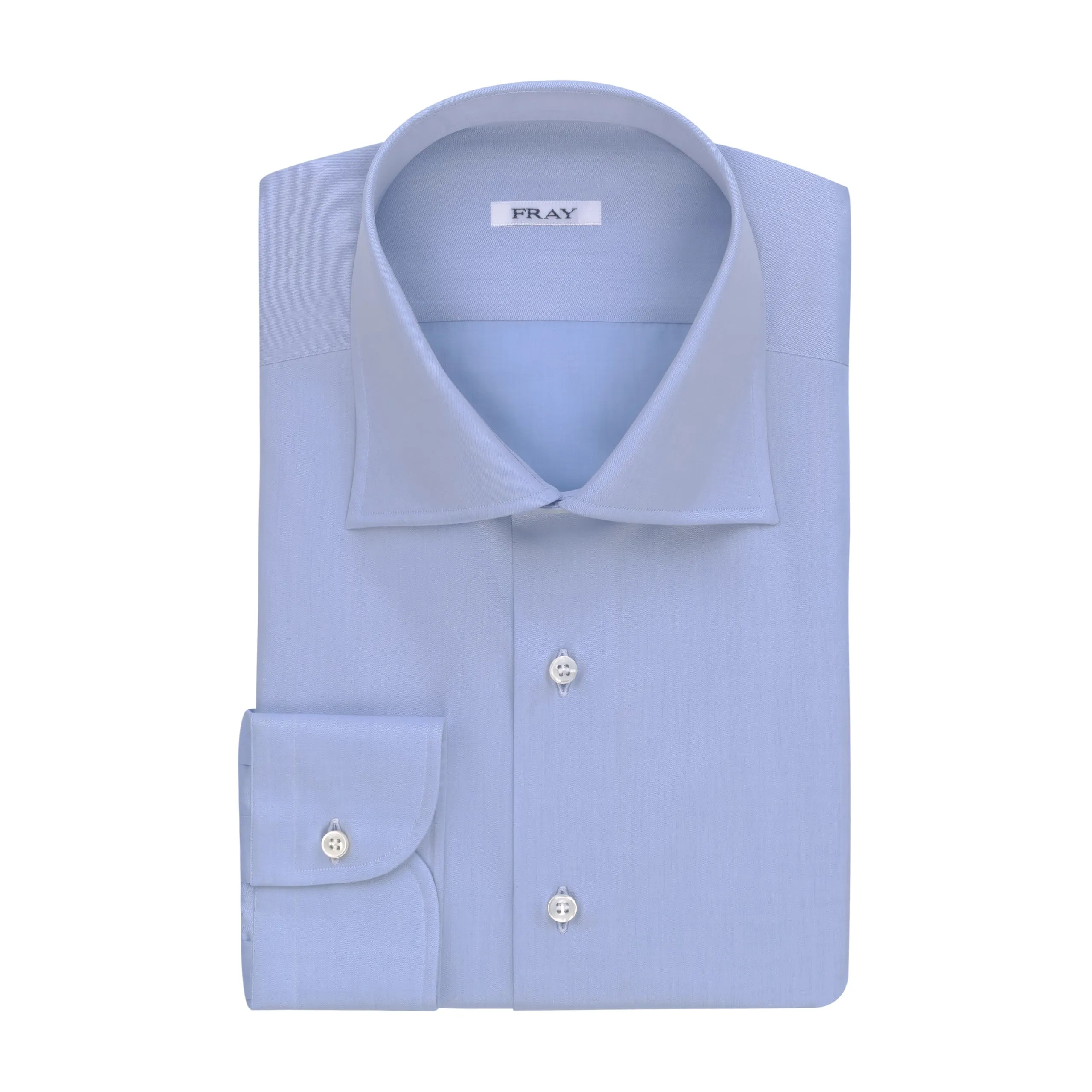 Classic Cotton Shirt in Light Blue with Spread Collar