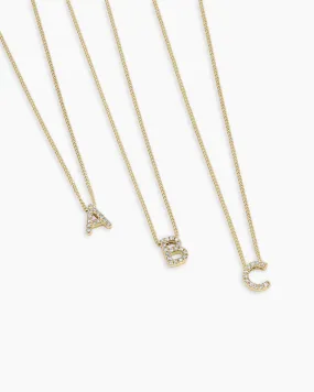 Diamond Alphabet Necklace