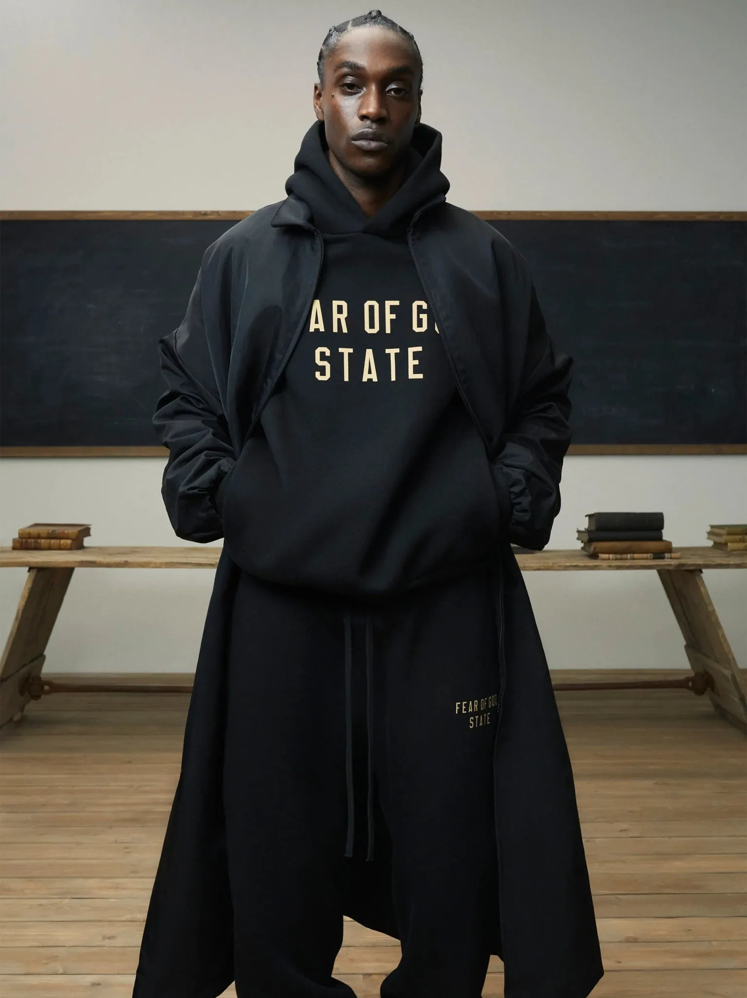 Fear of God Fleece Hoodie Black