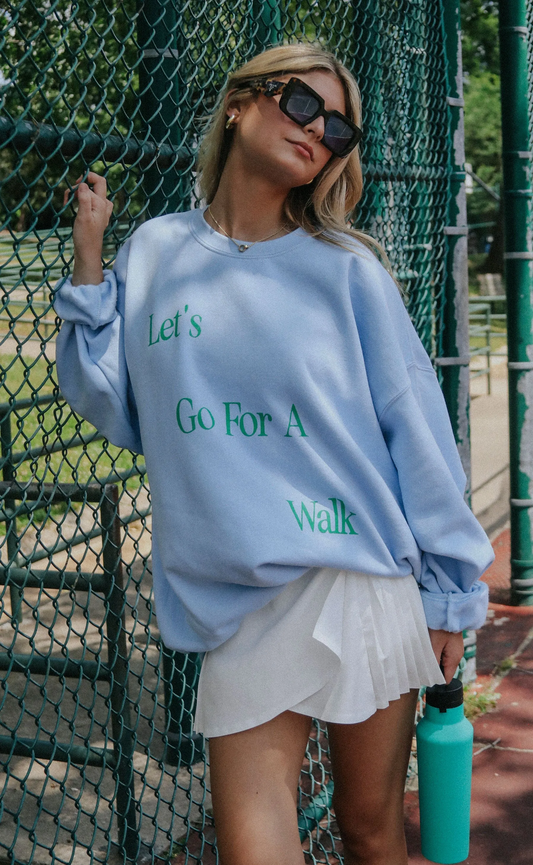 friday   saturday: lets go for a walk sweatshirt