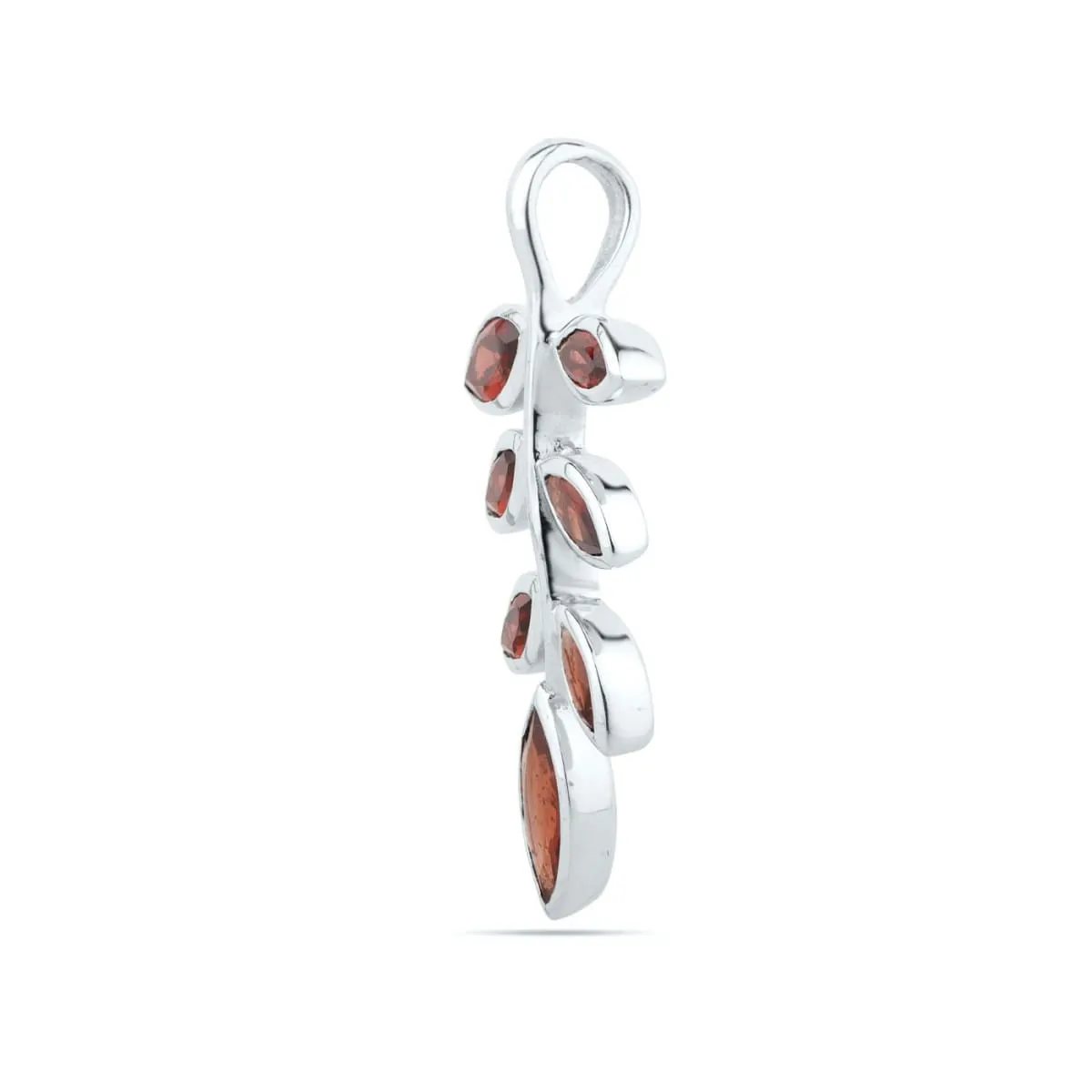 Garnet Leaf Pendant -Natural Garnet Pendant