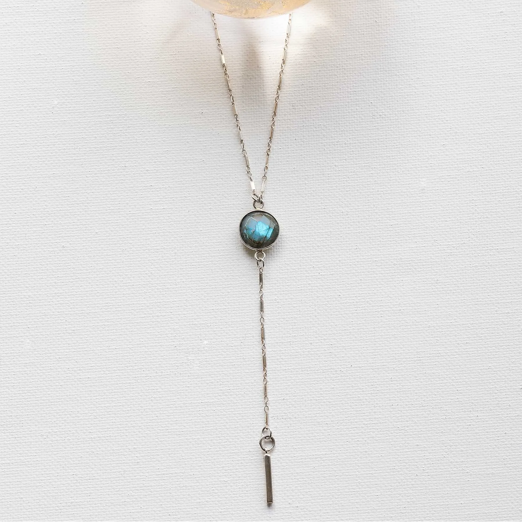 Giselle - Labradorite Sterling Silver Lariat Necklace