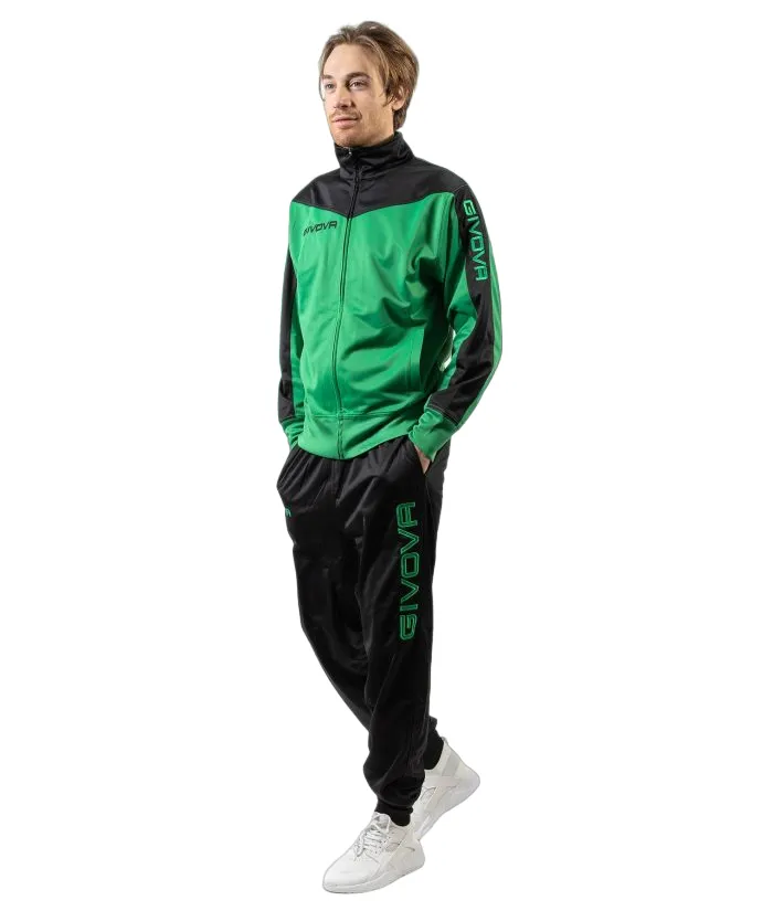 Givova Men's triacetate tracksuit Roma TR036 1310 green-black