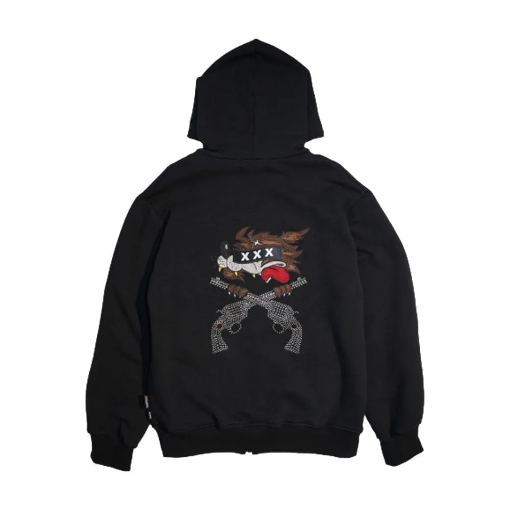 God Selection XXX ZIP HOODIE-BLACK