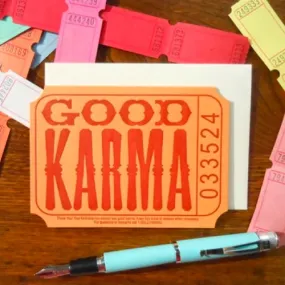 Good Karma Ticket Card