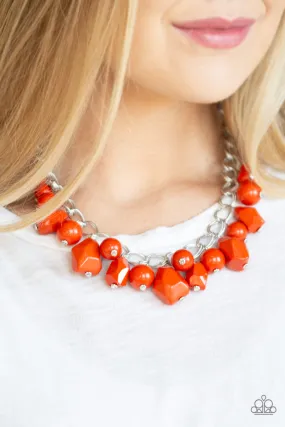 Gorgeously Globetrotter Orange-Necklace