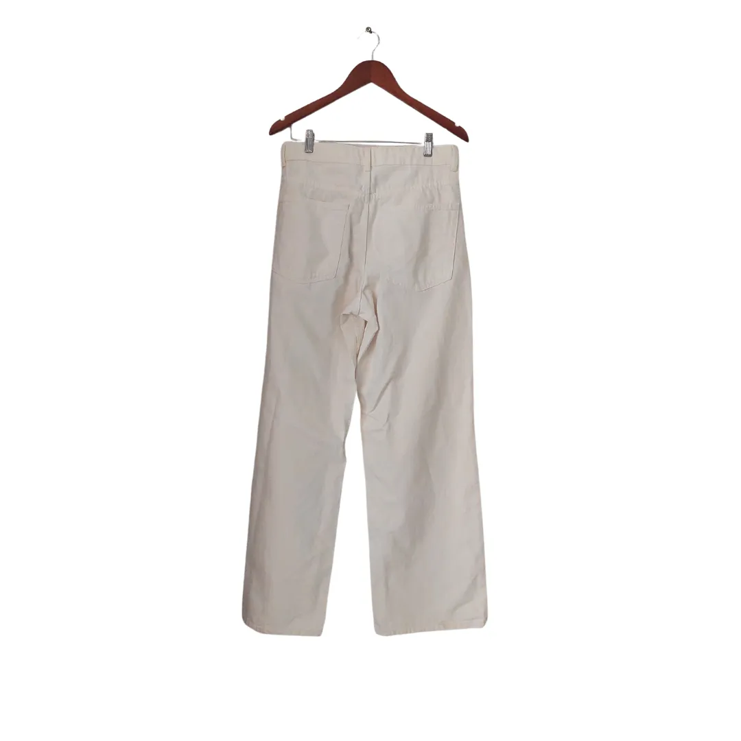 H&M White Denim Wide-leg Jeans | Gently used |