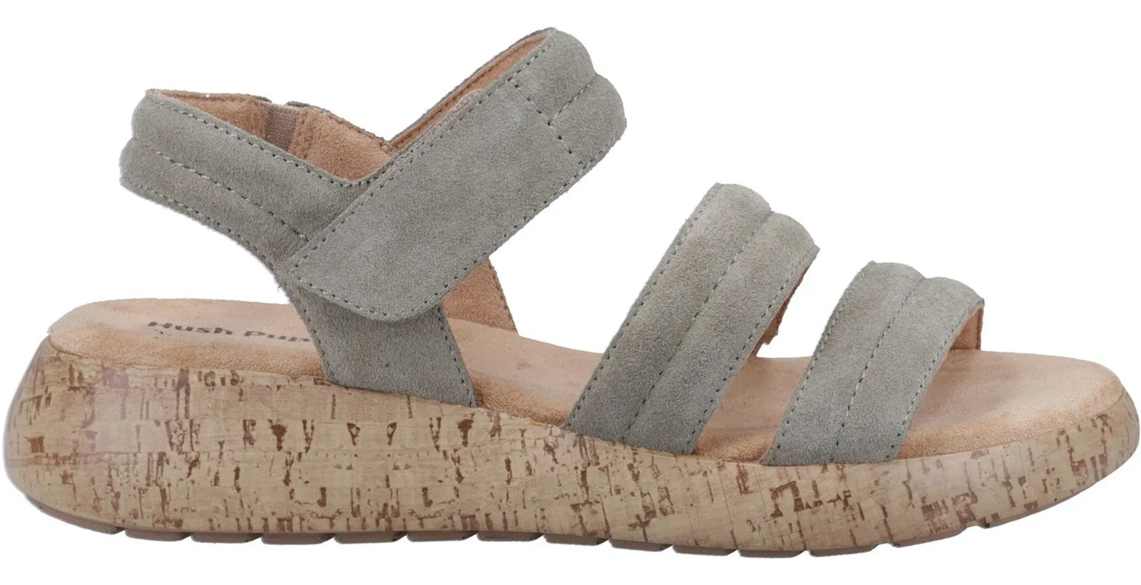 Hush Puppies Skye Womens Leather Touch-Fastening Sandal