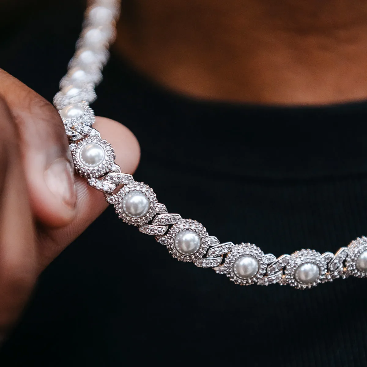 Iced Pearl Cuban Chain