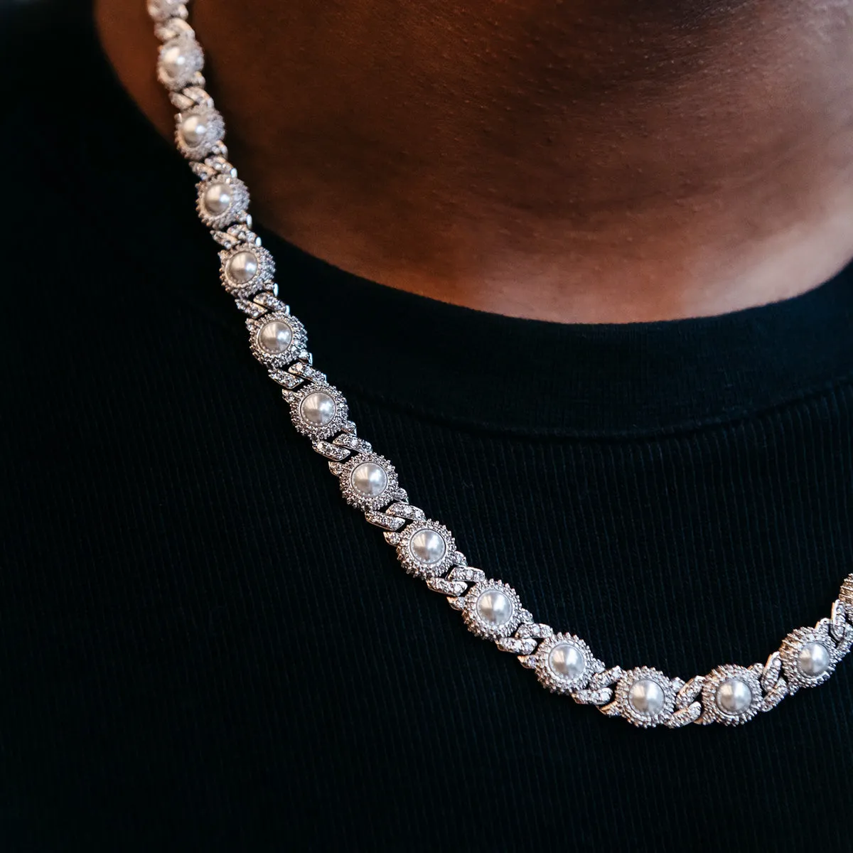 Iced Pearl Cuban Chain