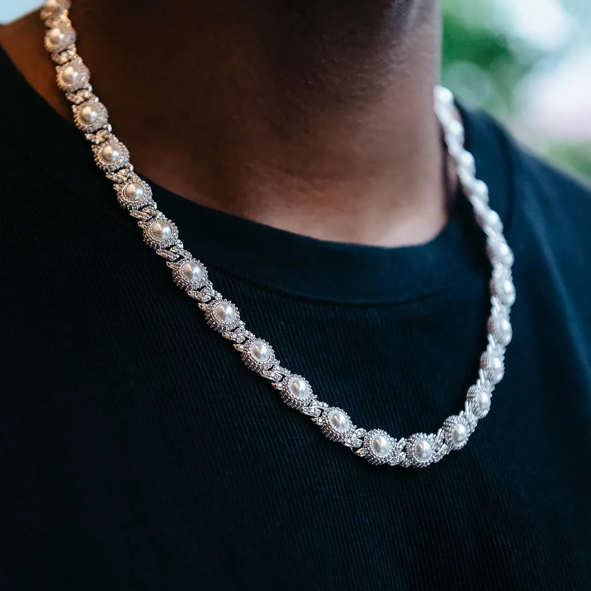 Iced Pearl Cuban Chain