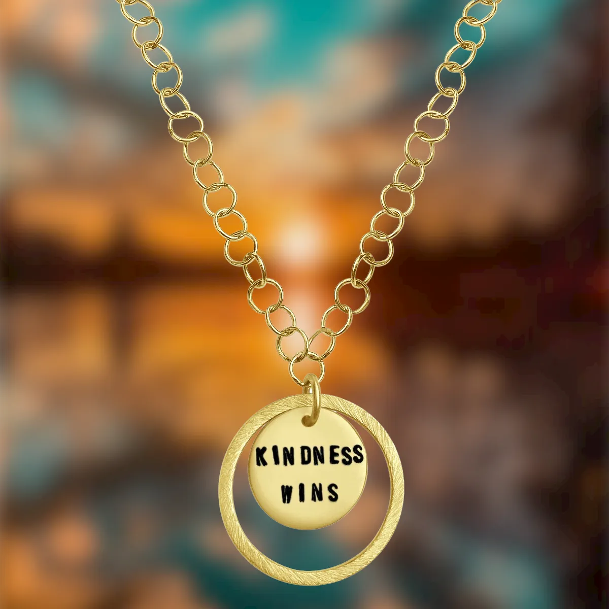 Kindness is a Strength Necklace, Gold Filled