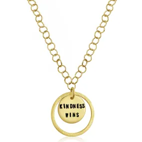 Kindness is a Strength Necklace, Gold Filled