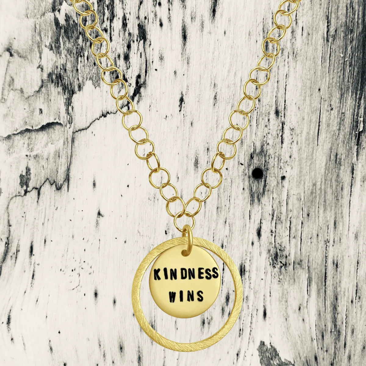 Kindness is a Strength Necklace, Gold Filled