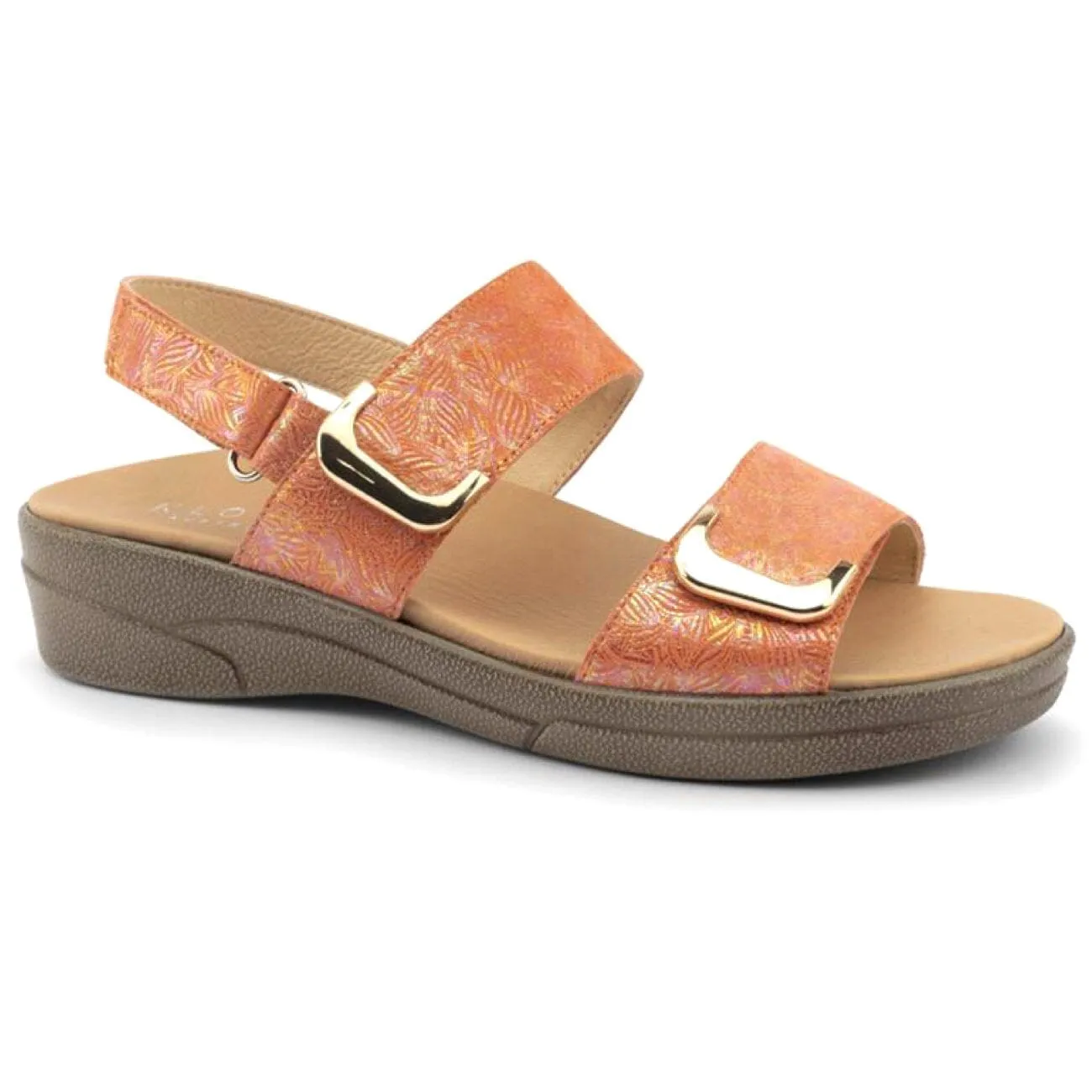 Klouds, Elegance, Sandal, Leather, Coral Print