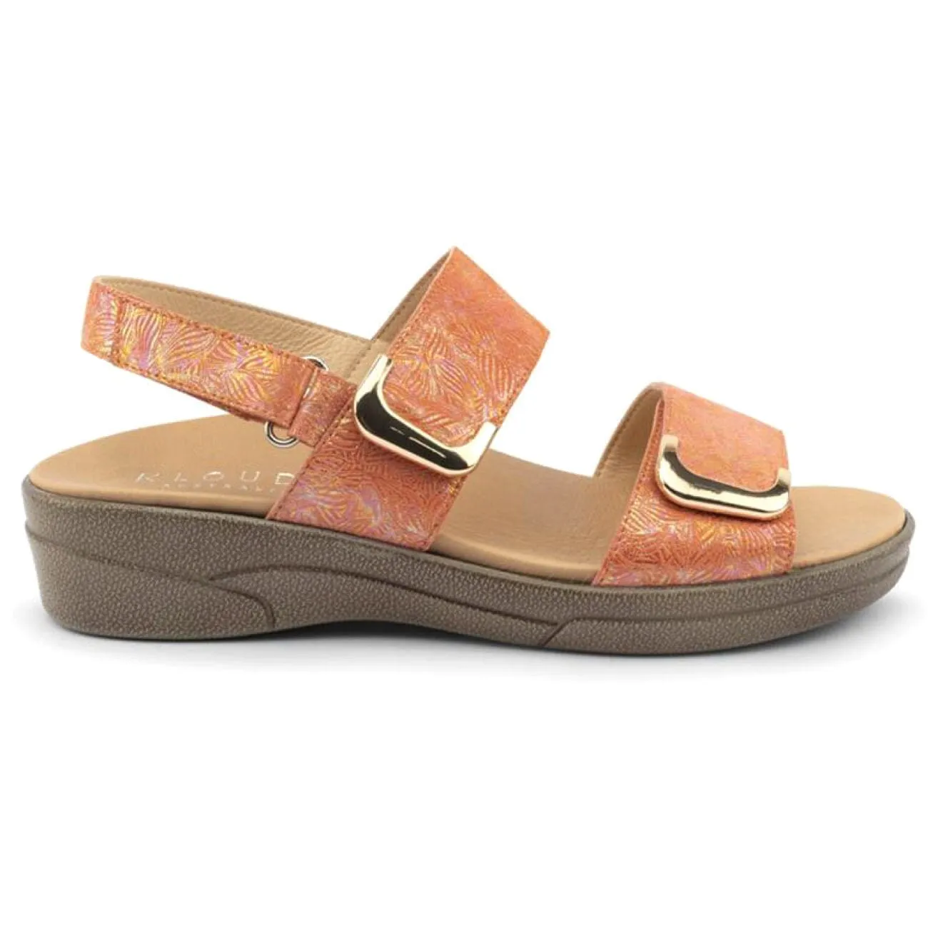 Klouds, Elegance, Sandal, Leather, Coral Print