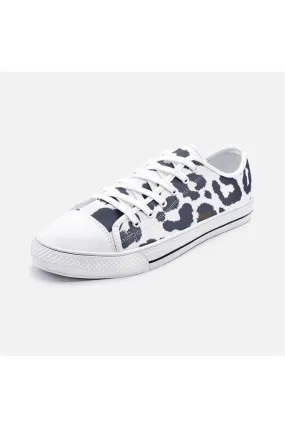 Leopard Print Unisex Low Top Canvas Shoes