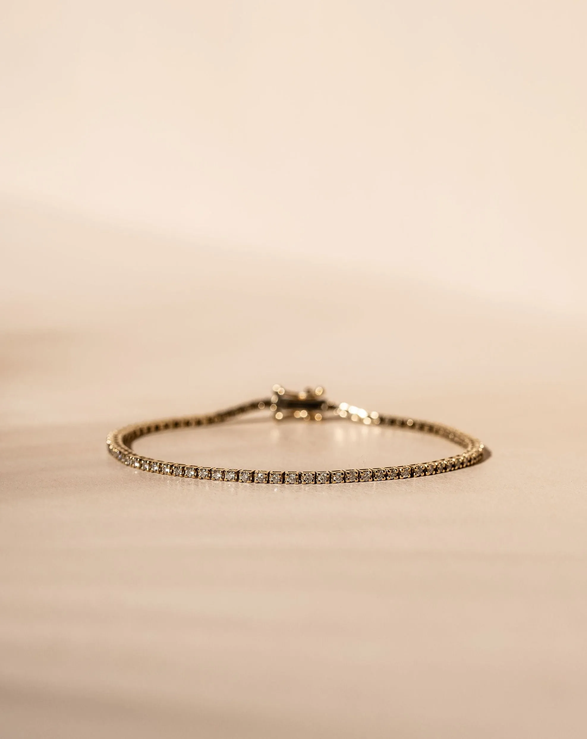 *Made To Order* Square Set Diamond Tennis Bracelet - 14k Solid Gold