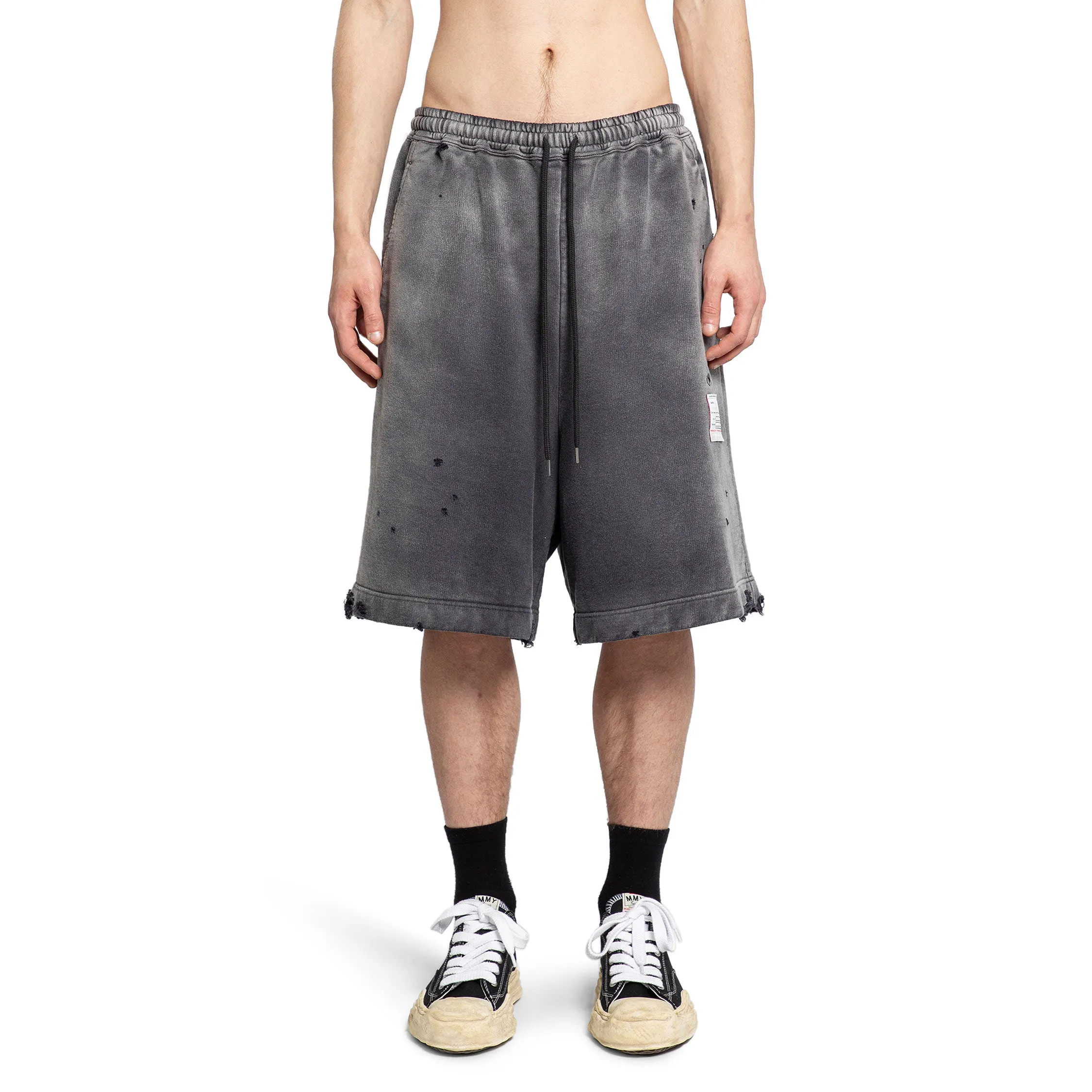 MAISON MIHARA YASUHIRO MAN BLACK SHORTS & SKIRTS