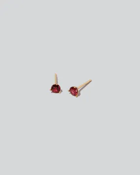 Martini Stud Earrings - Petite Garnet