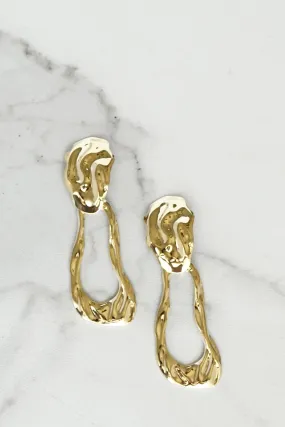 Melting Gold Dangle Earrings