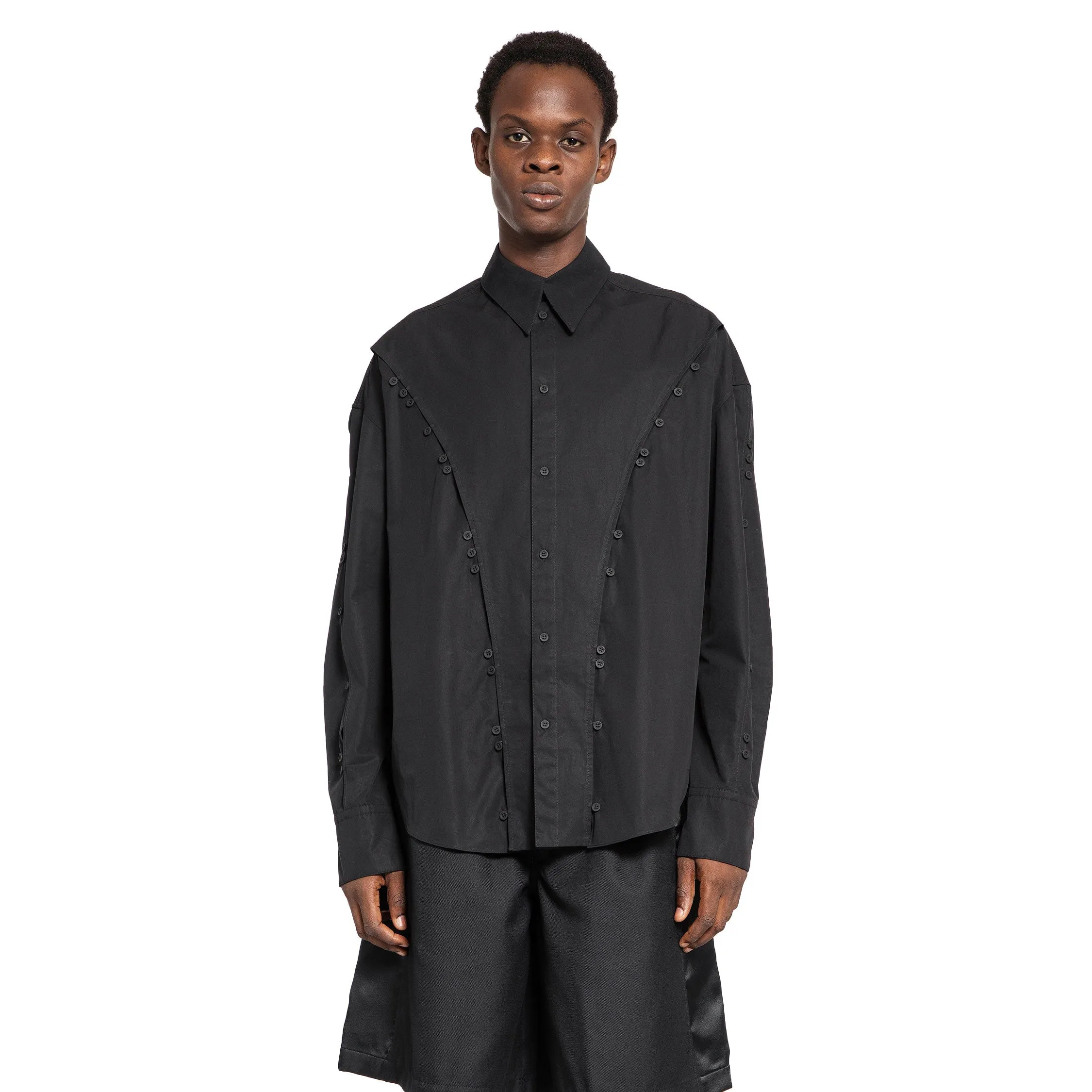 MUGLER MAN BLACK SHIRTS