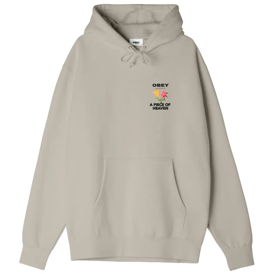 Obey Men's hoodie A place of Paradise 112843558 silver grey