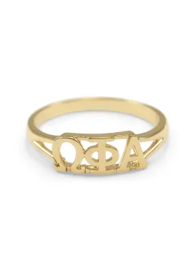 Omega Phi Alpha Sunshine Gold Plated Ring