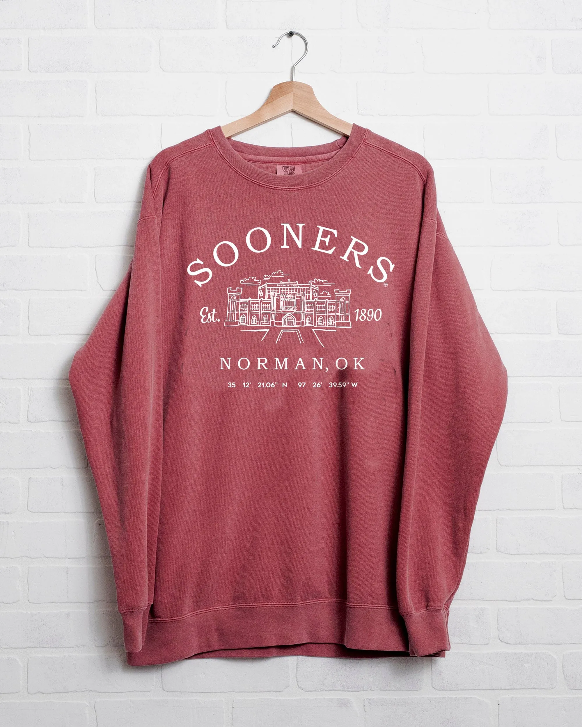 OU Stadium Coordinates Crimson Sweatshirt