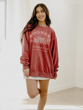 OU Stadium Coordinates Crimson Sweatshirt