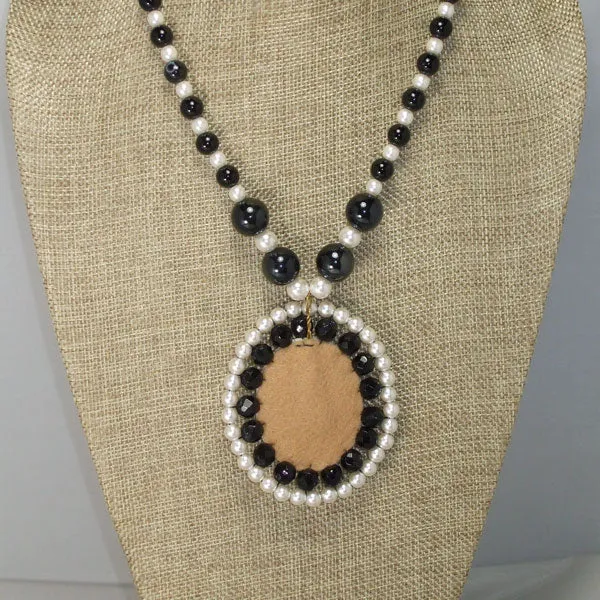 Paciana Beaded Ocean Jasper Cabochon Pendant Necklace