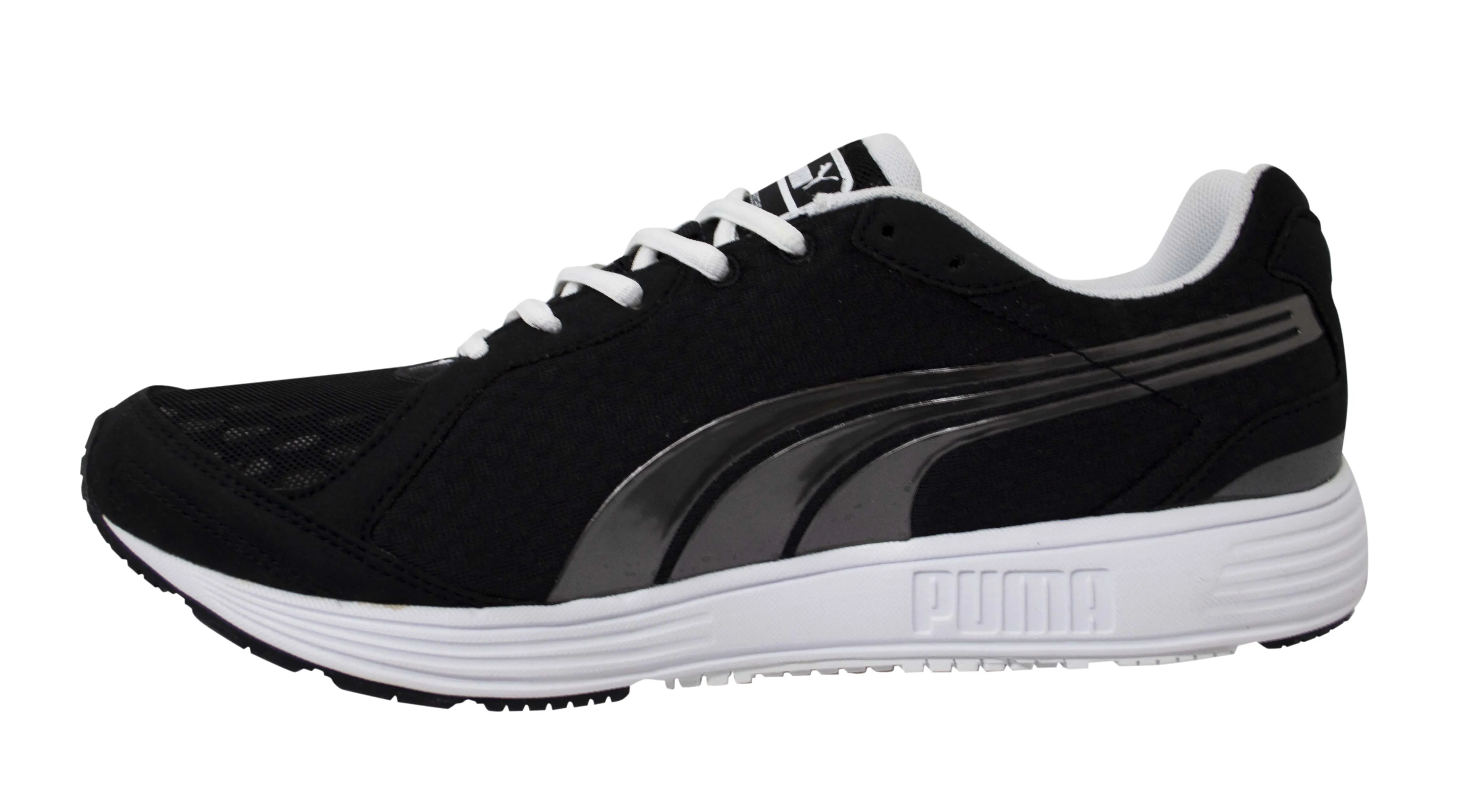 Puma Descendant Mens Textile Lace Up Black Running Trainers 186748 04