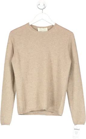 Really Wild Brown Cashmere Crew Neck Jumper UK S