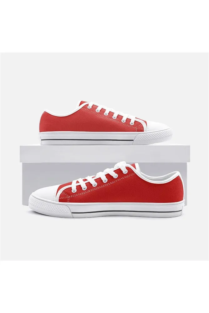 Red Unisex Low Top Canvas Shoes