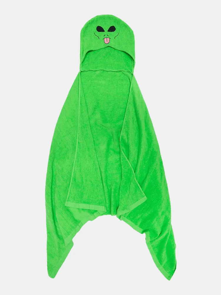 Rip N Dip Lord Alien Hooded Towel - Green