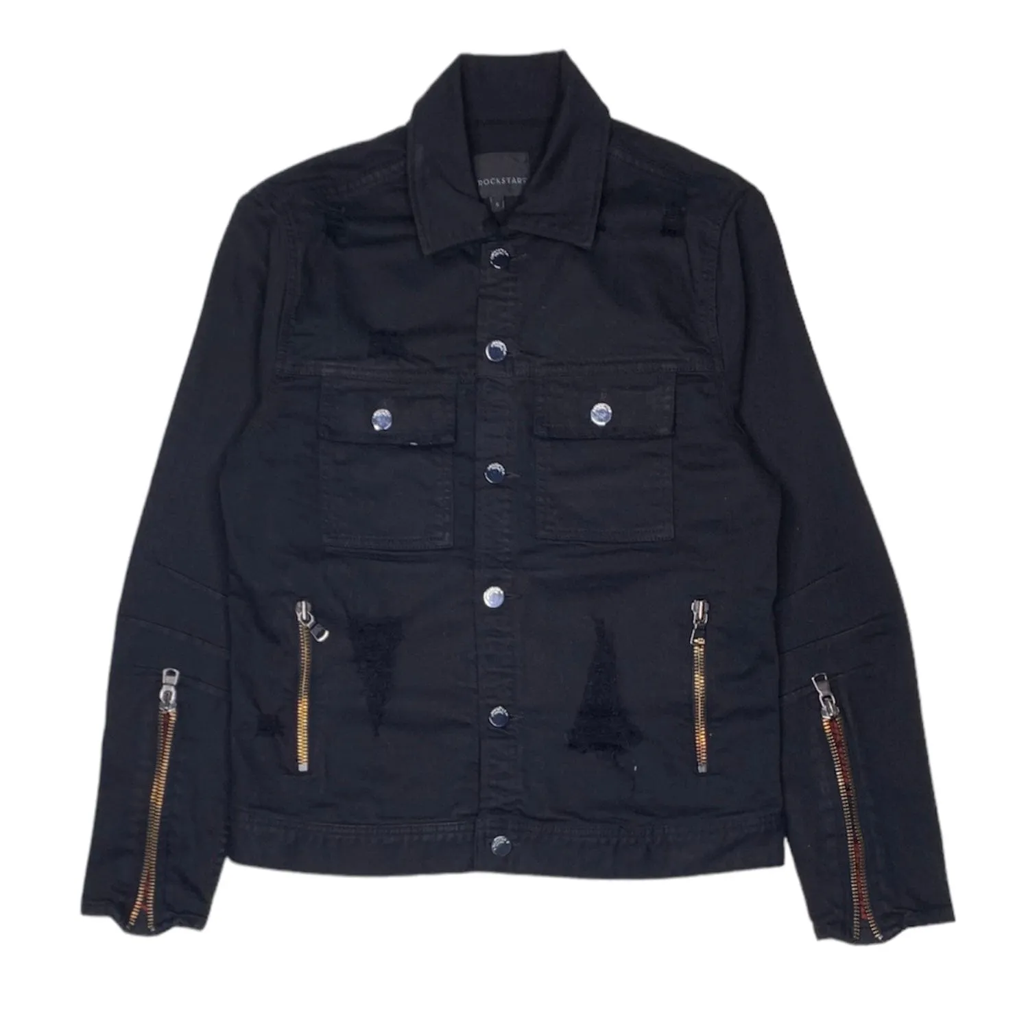 Rockstar Denim Rally Jacket (Black) - RSM338