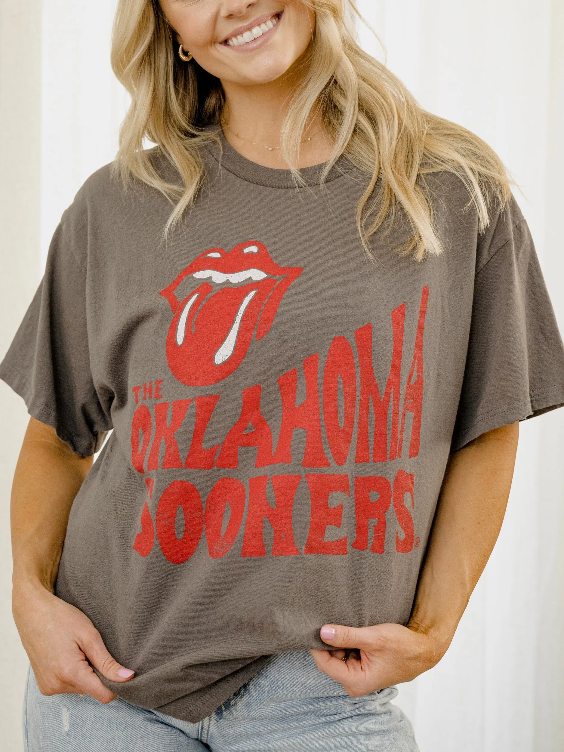 Rolling Stones OU Sooners Dazed Black Thrifted Tee