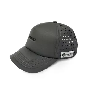 Running Trucker Cap Snapback Laser-Cut Grey