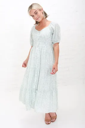 Ruth Midi Dress in Mist