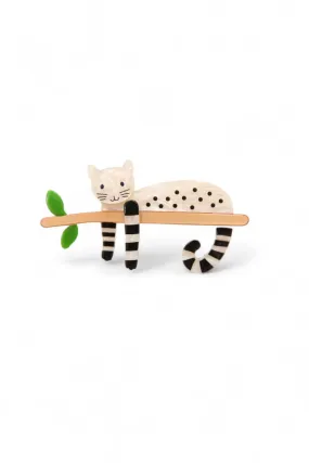 SIA BROOCH CREAM CAT ON A BRANCH