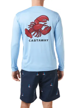 SPF Sun Shirt Light Blue with Lobster